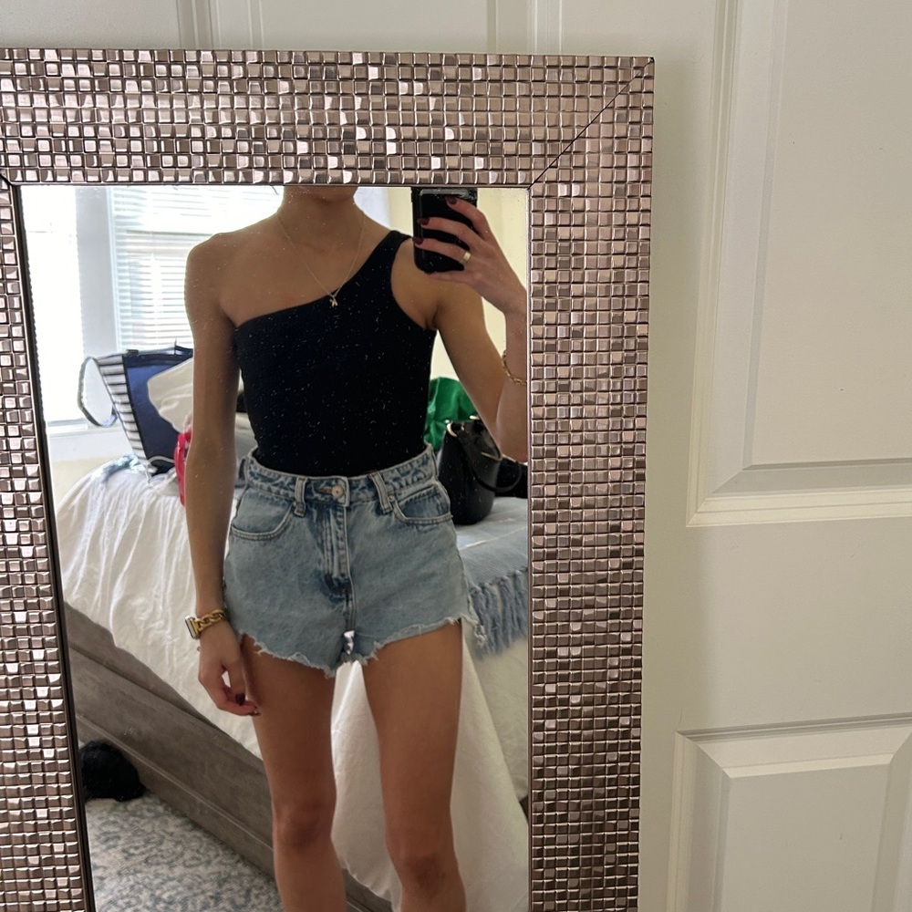 Black princess Polly one shoulder bodysuit